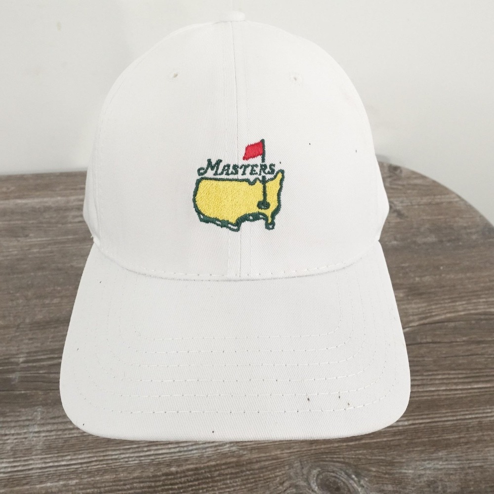 Vintage Masters American Needle Hat Cap Strap Back One Size White Golf Mens
